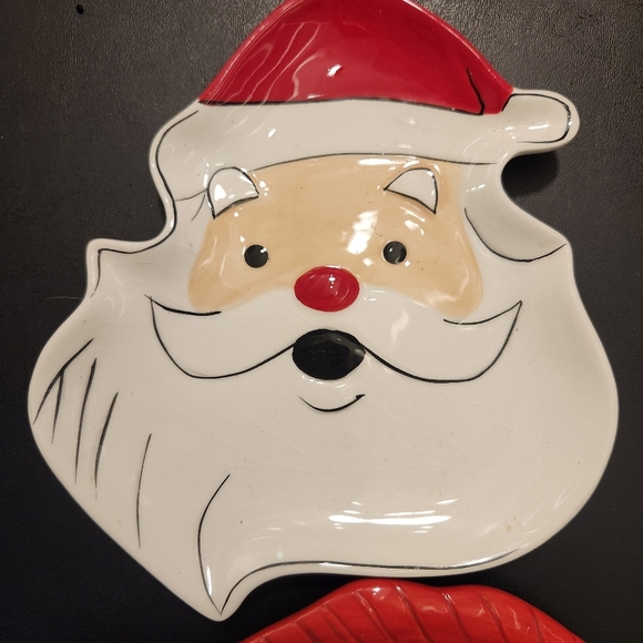 Festive Santa and Snowman Holiday Plates - Picture 2 of 6